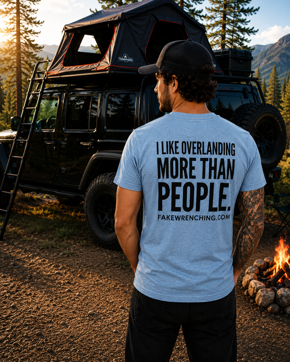 I like overlanding more than people shirt