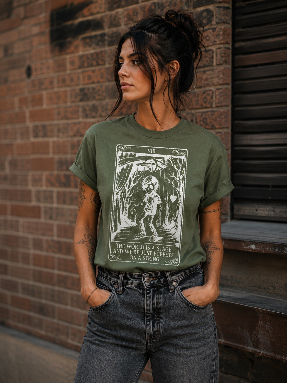 t-shirt view 3 — The world is a stage shirt