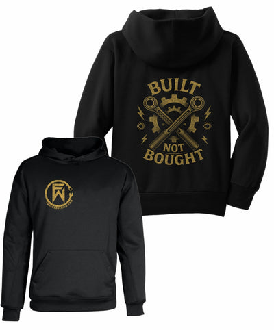 off-road hoodie front — Built not bought hoodie