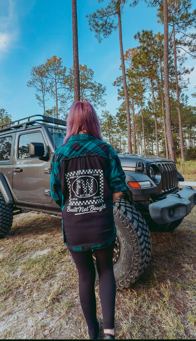 flannel shirt front — The built not bought flannel