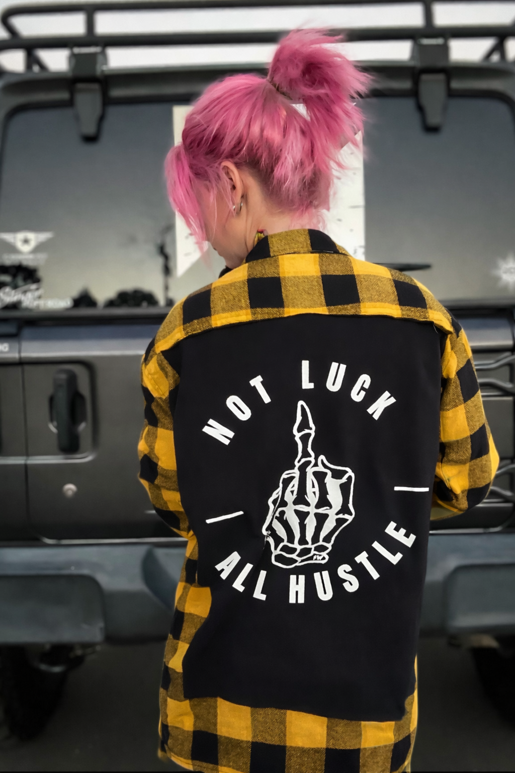 Not luck all Hustle Flannel *Limited Amounts*