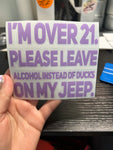 No ducks decal