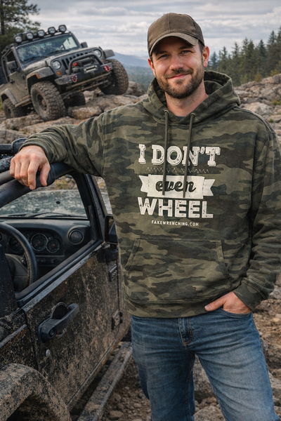 off-road hoodie product shot — I don’t even wheel camo hoodie