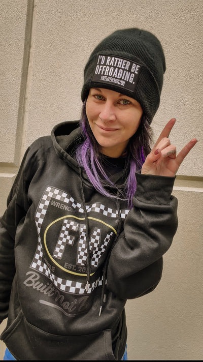 graphic hat front — I’d rather be offroading beanie