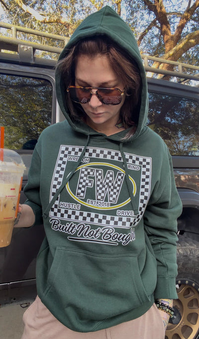 off-road hoodie front — Built not bought hoodie