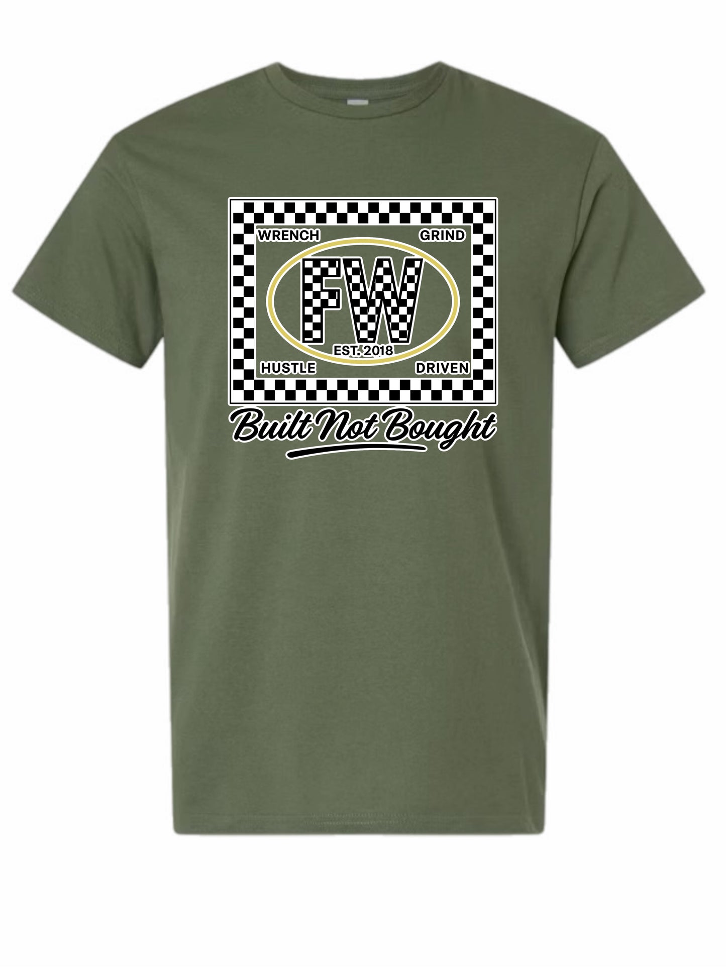 Built not bought checker shirt