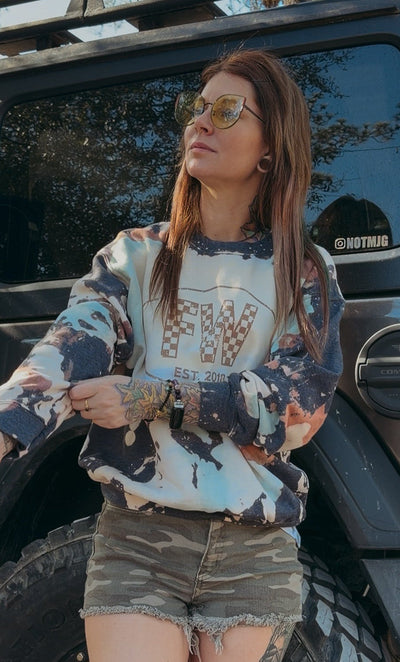 graphic crewneck front — Cowhide FW Crewneck