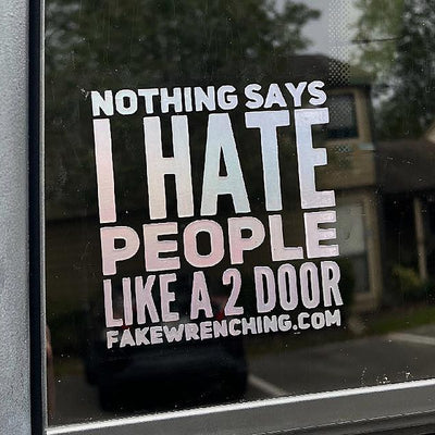 Hate people decal