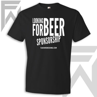 black white off-road graphic tee front — Beer Sponsorship Shirt