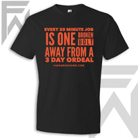 One Broken Bolt - Black Unisex T-Shirt