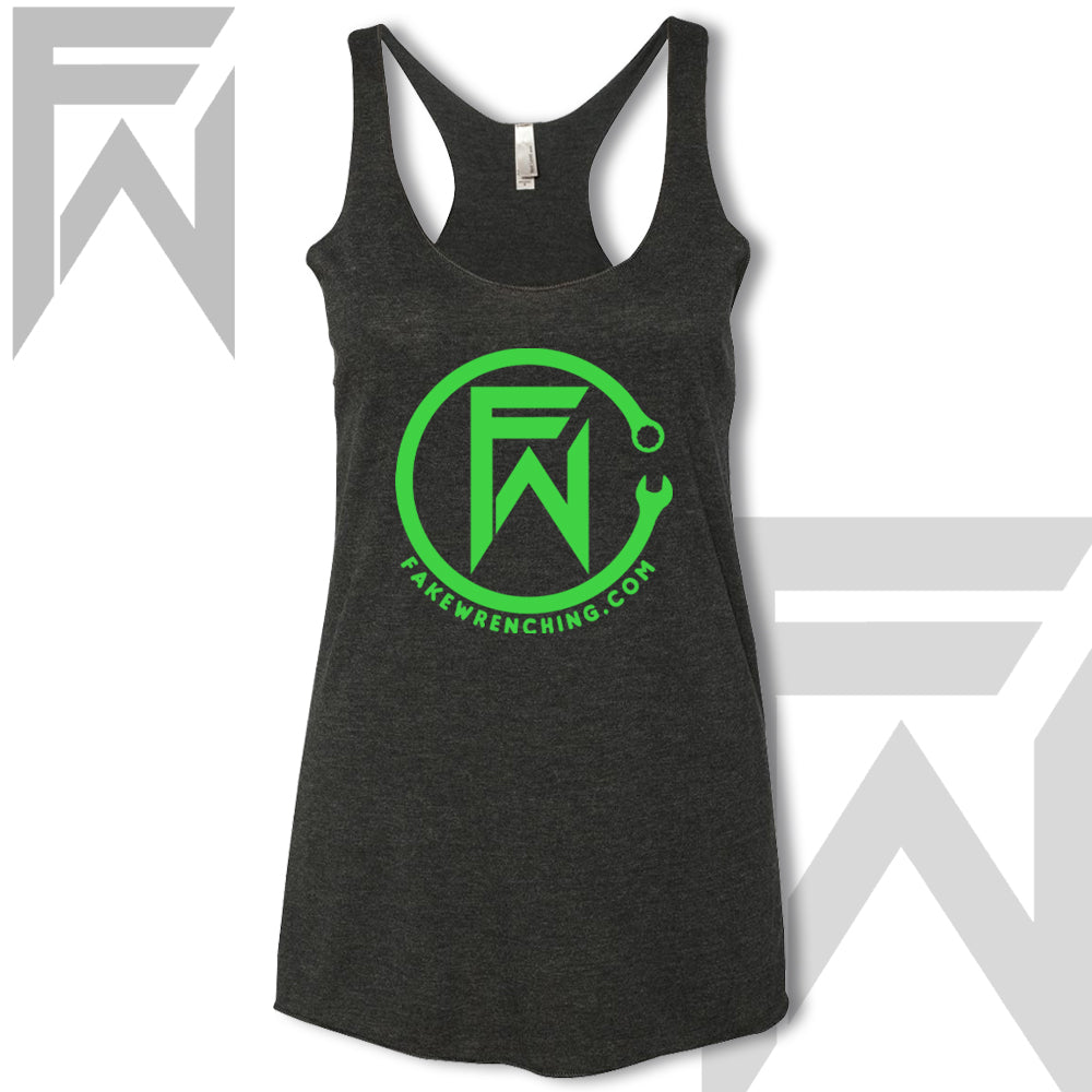 Green top view 4 — FW CircleWrench Racerback Tank