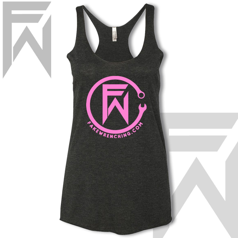Pink top back — FW CircleWrench Racerback Tank