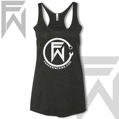White off-road tank top front — FW CircleWrench Racerback Tank