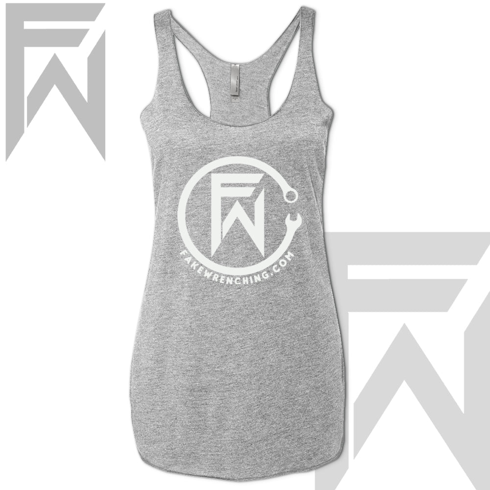 White top view 9 — FW CircleWrench Racerback Tank