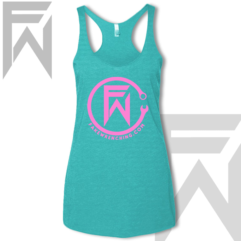pink tahiti top view 14 — FW CircleWrench Racerback Tank