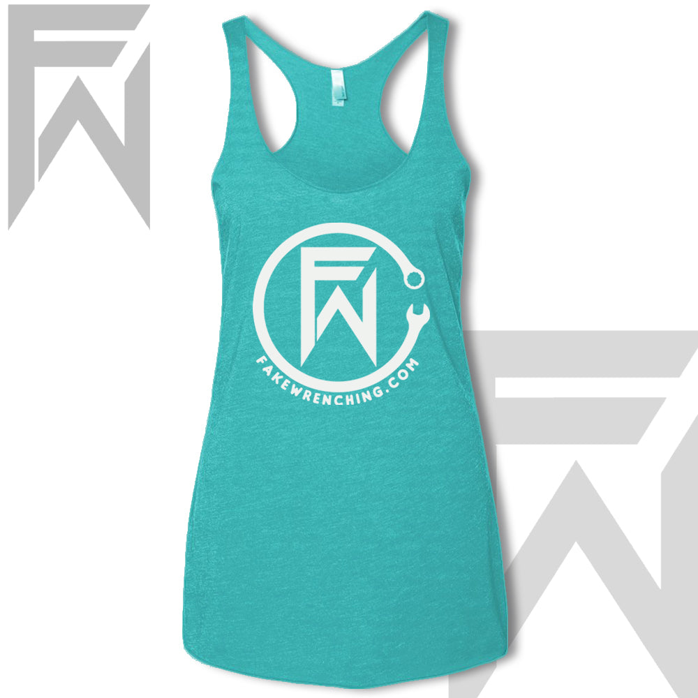 white tahiti top view 12 — FW CircleWrench Racerback Tank