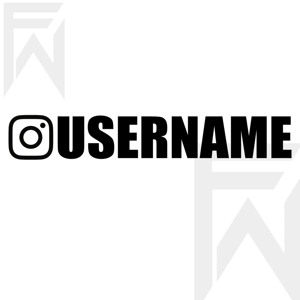 Custom IG Username Decal