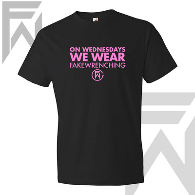 black pink punk graphic tee front — On Wednesdays We Wear FW - Black Unisex T-Shirt
