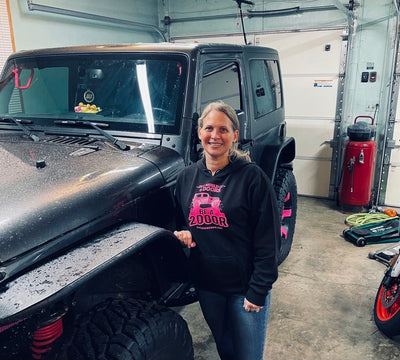 off-road hoodie product shot — Unisex Two Door Black Hoodie