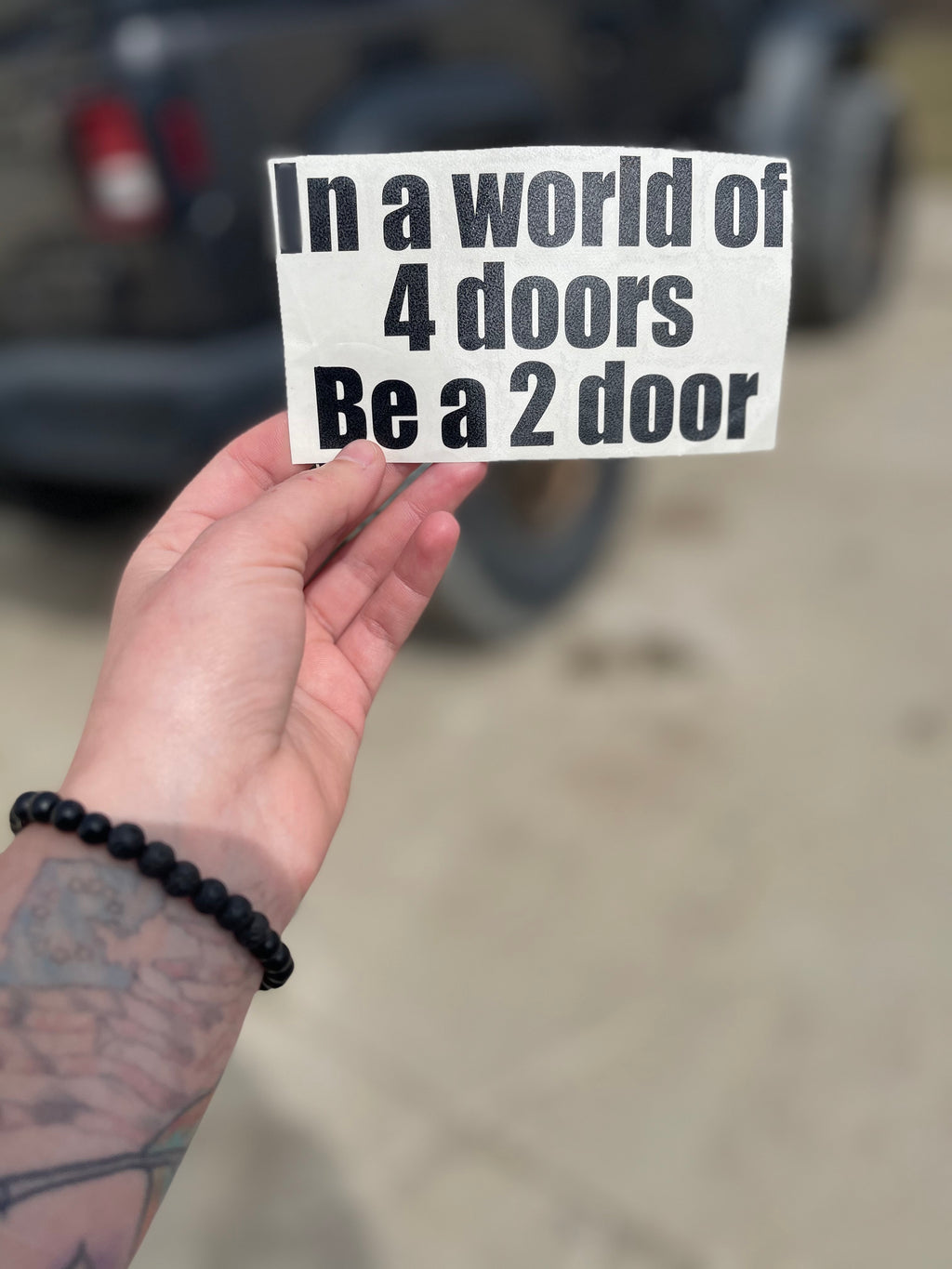 In a world of 4 doors be a 2 door decal