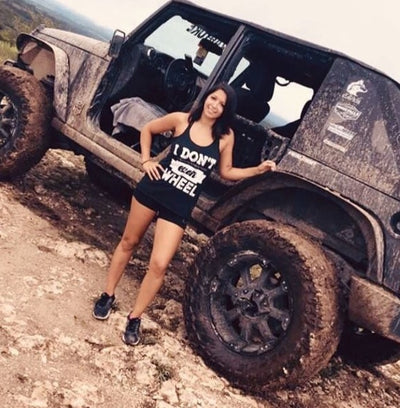 off-road tank top front — I Don't Even Wheel - Racerback Tank