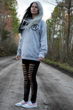 I hate people unisex grey hoodie