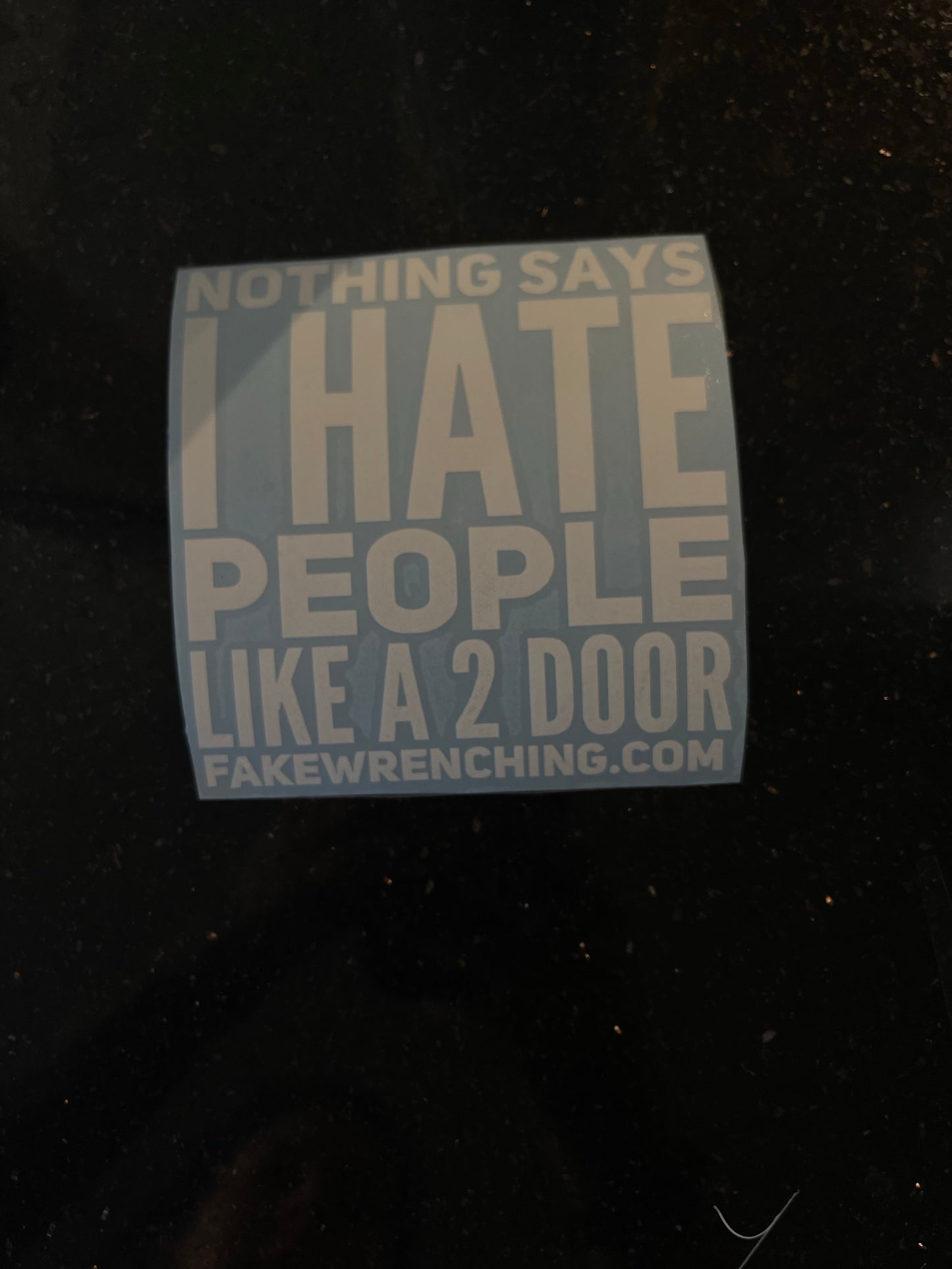 Hate people decal
