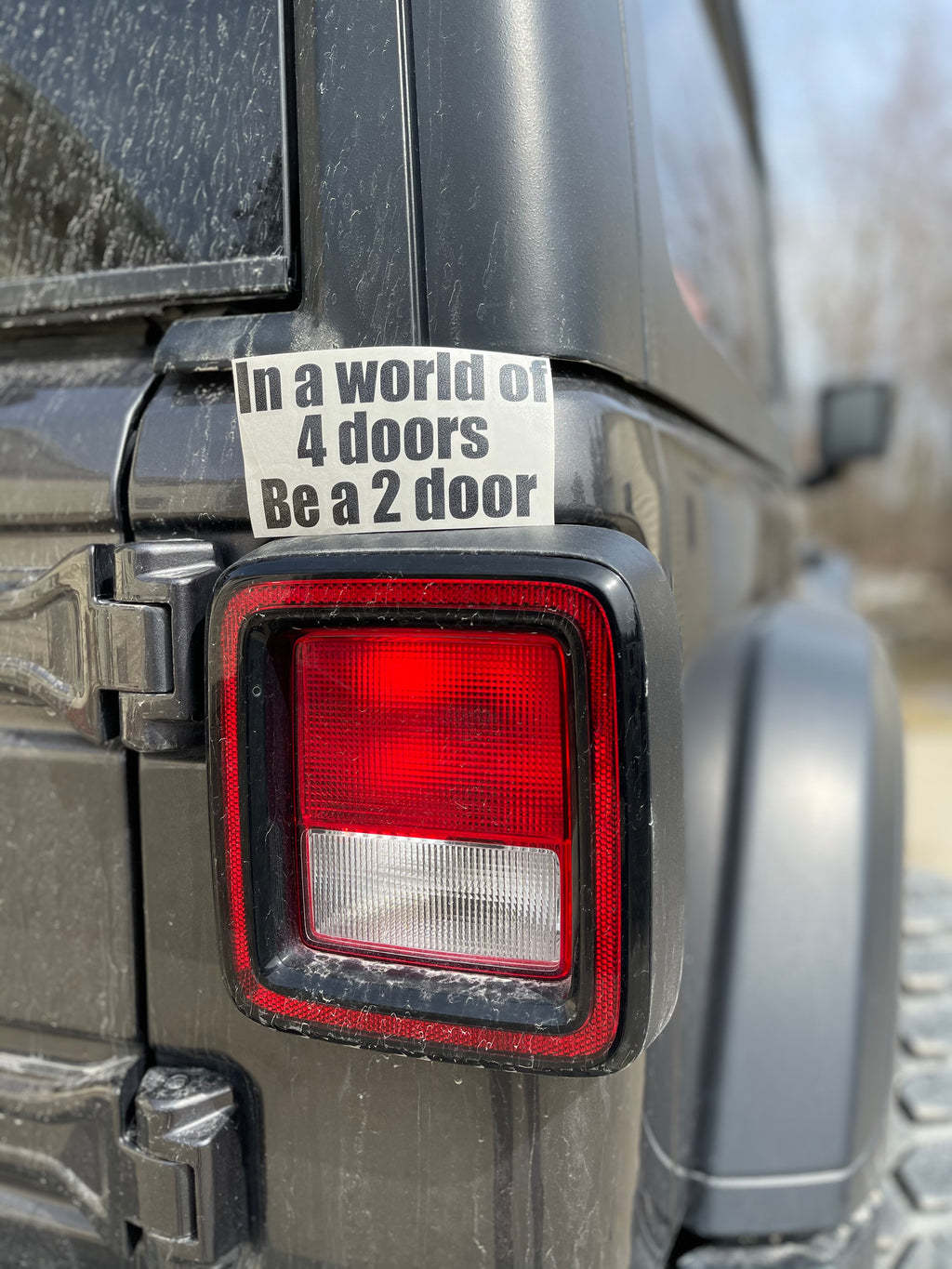 In a world of 4 doors be a 2 door decal