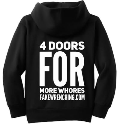 off-road hoodie front — 4 doors for more whore hoodie