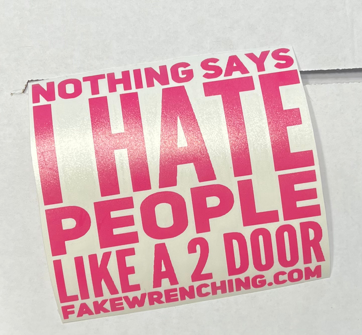 Hate people decal